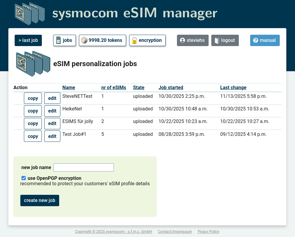sysmocom eSIM manager